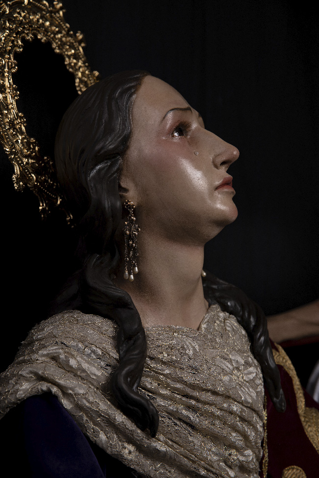 Primer plano del Cristo del Perdón y Caridad